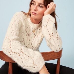 Reformation Jessie Ivory Alpaca Sweater size XS
